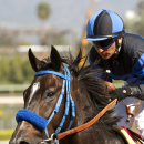 In this photo provided by Benoit Photo, Al and Sandee Kirkwood's Boozer and jockey Rafael Bejarano win the $100,000 California Flag Handicap, Saturday, Oct. 18, 2014 at Santa Anita Park, in Arcadia, Calif. (AP Photo/Benoit Photo)