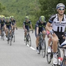 Giant-Shimano team rider Marcel Kittel (R) of Germany leads the pack of riders during the 222-km 15th stage of the Tour de France cycling race between Tallard and Nimes, July 20, 2014.     REUTERS/Jacky Naegelen
