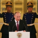 Russian President Vladimir Putin speaks during a personal send-off for members of the Russian Olympic team at the Kremlin in Moscow, Russia, July 27, 2016. REUTERS/Maxim Shemetov