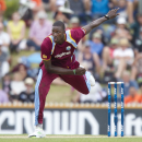 Jason Holder of the West Indies bowls during an ODI match at Saxton Oval in Nelson, New Zealand, on January 4, 2014 (AFP Photo/Marty Melville)