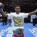 Boxing - Amir Khan v Chris Algieri - Barclays Center, Brooklyn, New York City, United States of America - 29/5/15 Amir Khan celebrates winning the fight Action Images via Reuters / Andrew Couldridge Livepic