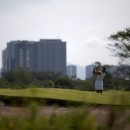 Golf - Rio 2016 Olympic Games Test Event- Rio de Janeiro, Brazil - 8/3/16 - Brazil's Miriam Nagl hits the ball. REUTERS/Ricardo Moraes