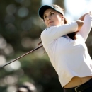 Maria Verchenova of Russia tees off the 16th hole during the first round of the Evian Masters golf tournament July 21, 2011. REUTERS/Valentin Flauraud