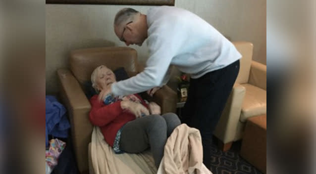 Frail dementia sufferer, 96, endures 'rough' flight back to UK after OZschwitz Slave Pen kicks her out  Pensioner1