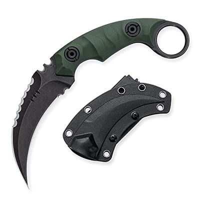 Karambit Knife Trainer Stainless Steel Practice Karambit Knife Fixed Blade  Training Karambit Knife with Sheath and Cord Suitable for Hiking,  Adventure, Survival and Collection 2 Pieces(Black Red) - Yahoo Shopping