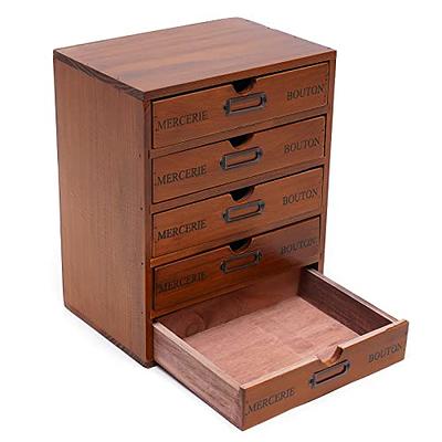 Wood 2-Tiered Drawer Organizer Storage Kit