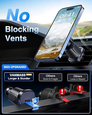 VANMASS for MagSafe Car Mount [2023 Best Magnet & Reusable Suction]  Magnetic Cell Phone Holder for Dashboard Windshield Vent,Dash Cellphone  Stand Mobile Bracket for iPhone 15 14 13 12 Samsung Android - Yahoo Shopping
