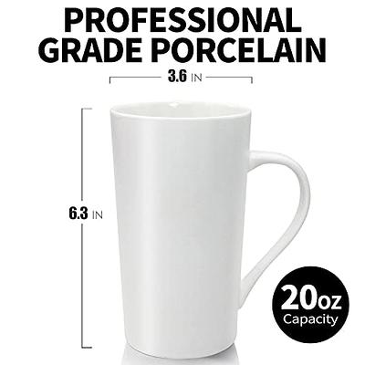 Porcelain Latte Mug, White