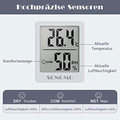 Digital Thermometer Hygrometer Room Thermometer With Smile Indicator 