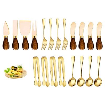 KitchaBon Gold Stainless Steel Dip & Cheese Spreader, Butter Spreader  Utensils for Appetizer, Metal Cheese Spreaders Kitchen Set of 2 - 4.75 -  Palm