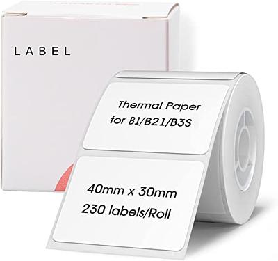 NIIMBOT Labels for B1/B21/B3S Label Maker, 1.57'' x 1.18'' (40x30mm) Thermal  Sticker Label, Waterproof, Oil-Proof and Tear-Proof NIIMBOT Labels, 1 Roll  of 230 Self-Adhesive Thermal Labels (White) - Yahoo Shopping