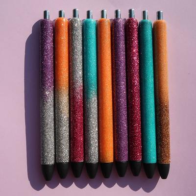 Personalized Glitter Gel Pen, Custom Epoxy Glitter Pen, Custom Gel Pen 