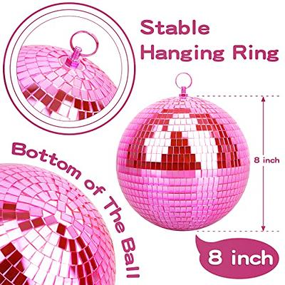 Mirror Disco Ball, Stage Lightning Effect Ball with Hanging Ring for DJ  Club Stage Bar Party, Wedding Decoration (Gold - 8 inch)