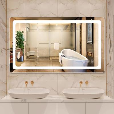 60 in. W x 36 in. H Rectangular Frameless LED Light Anti-Fog Wall Bathroom  Vanity Mirror with Backlit and Front Light