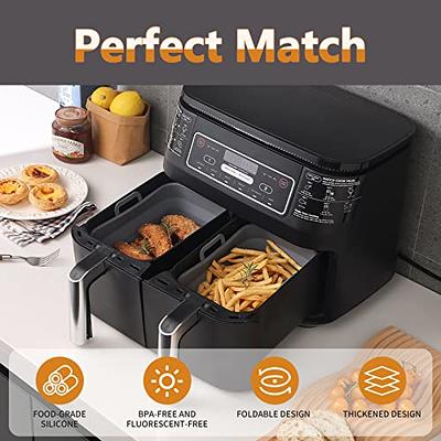 Air Fryer Liners Silicone Rectangular Dual Air Fryer With Handle