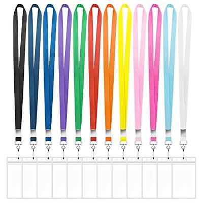 Blue Summit Supplies 12 Assorted Colors Lanyard with ID Holder