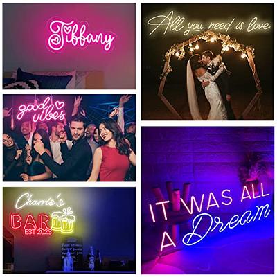 Custom Neon Signs, Neon Sign Customizable for Wall Decor, Personalized Neon  Sign for Wedding Birthday Party Gift Party Bar Game Room Home Business