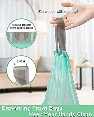 2 Gallon Trash Bags, AYOTEE Biodegradable Strong Drawstring 2.6