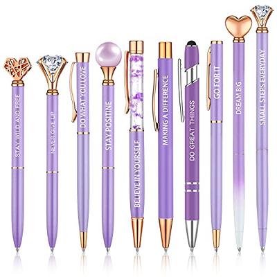 10 Pcs Ballpoint Pens Set Liquid Sand Glitter Pens Metal Pen Girly Crystal  Diamond Pen Ballpoint Pens Black Ink Fancy Pens Gifts for Women Girls  Office School Wedding Office Desk Supplies(Blue) 