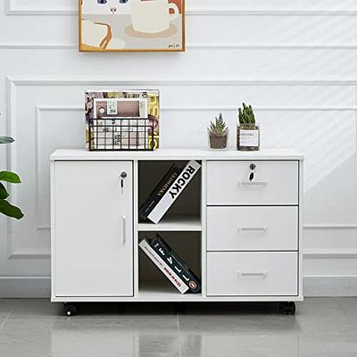 printer stand with storage white