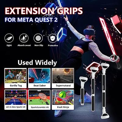 AMVR Gorilla Tag Long Arms Beat Saber Handles for Oculus Quest 2/Quest/Rift  S, VR Controller Extension Grip Accessories 2 in 1 Dual/Long Stick