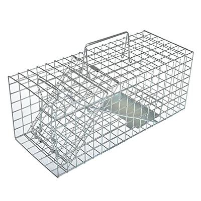 HOMESTEAD Small 1-Door Professional Humane Steel Live Animal Cage Trap for  Squirrels, Rabbits, Chipmunks, Skunks, Rats and Weasels 410-344-0111 - The  Home Depot