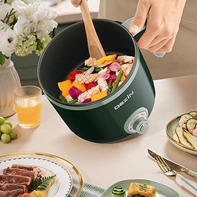 Electric Pot, 1.5L Hot Pot, Portable Ramen Cooker with Over-Heating/Boil  Dry Protection, Stainless Steel Electric Hot Pot for Ramen, Egg, Pasta