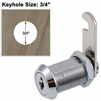 Hecfu 1 Pack Cabinet Locks with Keys, 1-1/8 Cam Lock keyed Alike, Secure  Drawer Mailbox File RV Storage Locks Tool Box Locks Re