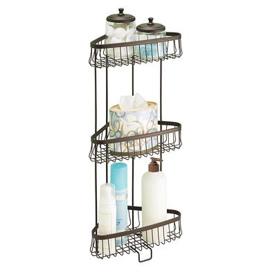 iDesign, Metal Wire Corner Standing Shower Caddy 3-Tier Bath Shelf Baskets,  Bronze - Yahoo Shopping