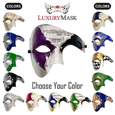 Luxury Mask Vintage Phantom of The Opera Mask Venetian Half Face Mask Costume Party, Masquerade Ball Carnival Mardi Gras