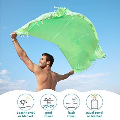 Turkish Large Beach Towel, Oversized Sand Free Quick Dry Swimming