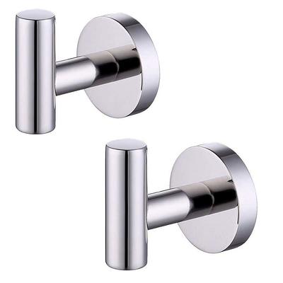 Cheap 304 Stainless Steel Double Robe Towel Hook Matte Black Hand