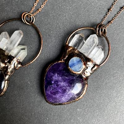 Natural Crystal Rock Pendant Necklace