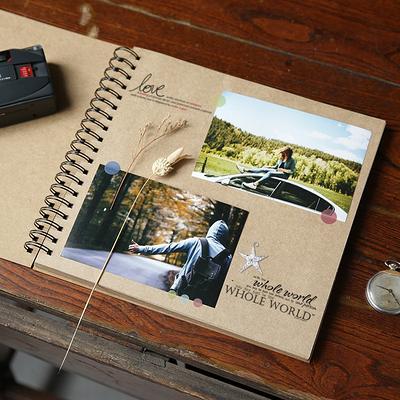Journal - DIY Photo Album 3-Hole Loose-leaf Blank Scrapbook Notebook