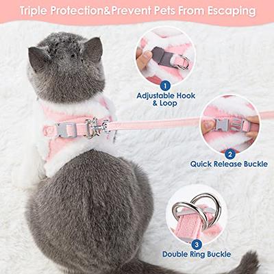PetBonus Adjustable Cat Harness and Leash, Escape Proof Breathable Pet Vest  Harnesses for Walking, Easy Control Reflective Leash and Harness Set