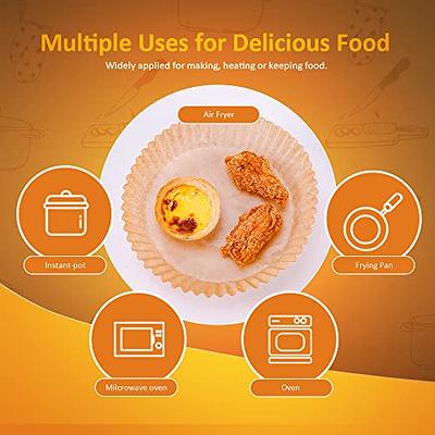 Air Fryer Parchment Paper Liners Round Baking Sheets Non-stick Food Mat For  Oil Absorption, Silicone Coated, Food-grade