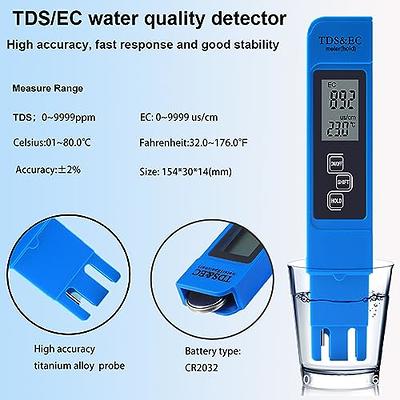 CIHOPE pH and TDS Meter Combo, Professional pH Meter for Water pH Tester  Digital pH Pen, 3-in-1 EC Temperature TDS Meter Digital Water Tester for  Drinking Water, Hydroponics, Pool and Aquarium 