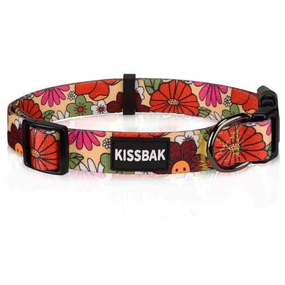 Adjustable Soft Dog Collar Multicolor Cute Flower Patterns for Small