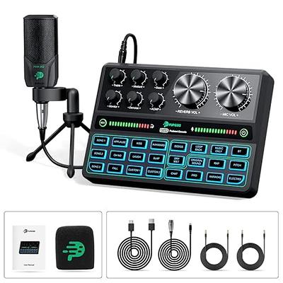 ALPOWL Podcast Equipment Bundle, Audio Interface with All in One Live Sound  Card and Condenser Microphone, Perfect for Recording, Broadcasting, Live
