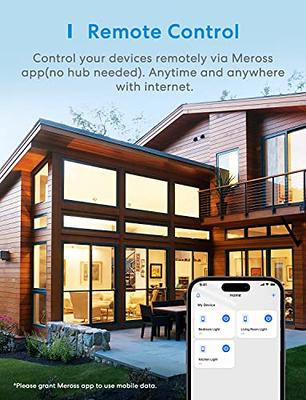 Meross Smart Light Switch Supports Apple HomeKit, Siri, Alexa, Google  Assistant & SmartThings, 2.4Ghz Wi-Fi Light Switch, Neutral Wire Required,  Single Pole, Remote Control Schedule,1 Pack 
