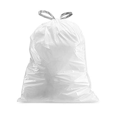 Simplehuman Code J Custom Fit Liners Trash Bags, White, 8-Gallon - 60 count