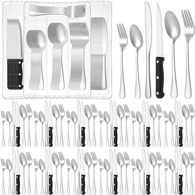 Matte White Gold Silverware Set, Oliviola 20-Piece Stainless Steel Flatware  Cutlery Set Service for 4, Satin Finish Kitchen Utensil Set, Dishwasher