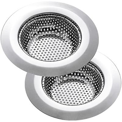 Mesh Kitchen Sink Strainer 2pcs Stainless Steel Kitchen Drain Food Catcher Filter Garbage Disposal Strainer Basket Drain Protector Rust Free 4.5