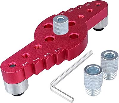 BLEKOO Upgraded Pocket Hole Jig Tool Kit, Pocket Hole Drill Guide Jig Set  for 15° Angled Holes, All-Metal Pocket Screw Jig