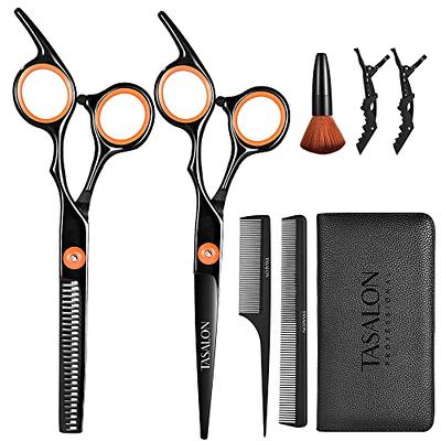 Hair Cutting Scissors, 5.5 inch Professional Japan 440c blue black hair  cutting scissors haircut thinning barber haircutting shears Hairdresser  scissors (Color : Set) - Yahoo Shopping