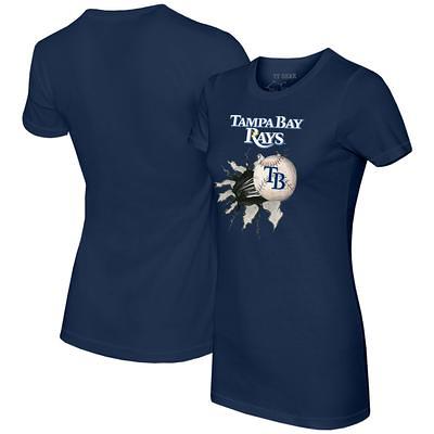 Tiny Turnip Tampa Bay Rays Dirt Ball Tee Shirt Women's Large / White