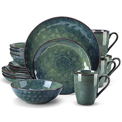 16 Piece Stoneware Dinnerware Set, Service for 4 (Set of 16) Vancasso Color: Gray