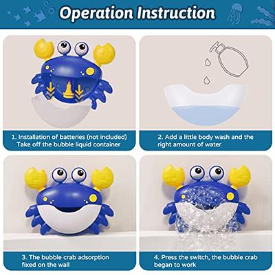 Crab Bath Bubble Maker For Bathtub, Baby Bath Toys For Toddlers 1-3, Bubble  Machine With 12 Music, Bath Tub Toys Infants 3-6-12-18 Months, Boy Girl Ba