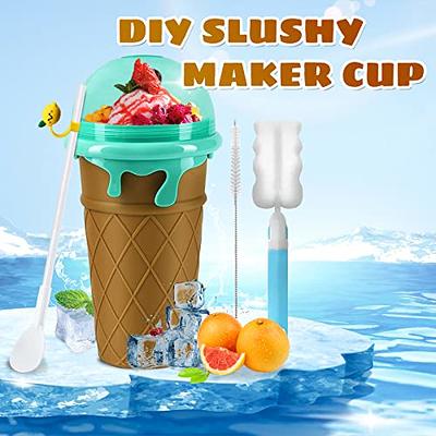 Slushie Maker Cup, Magic Quick Frozen Smoothies Cup, Cooling Cup, Double  Layer Squeeze Slushie Maker Cup, Homemade Milk Shake Ice Cream Maker  1PCS/Yellow 