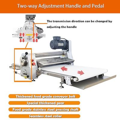 VEVOR Commercial Dough Roller Sheeter 11.8inch Electric Pizza Dough Roller  Machine 370W Automatically Suitable for Noodle Pizza Bread and Pasta Maker  Equipment 